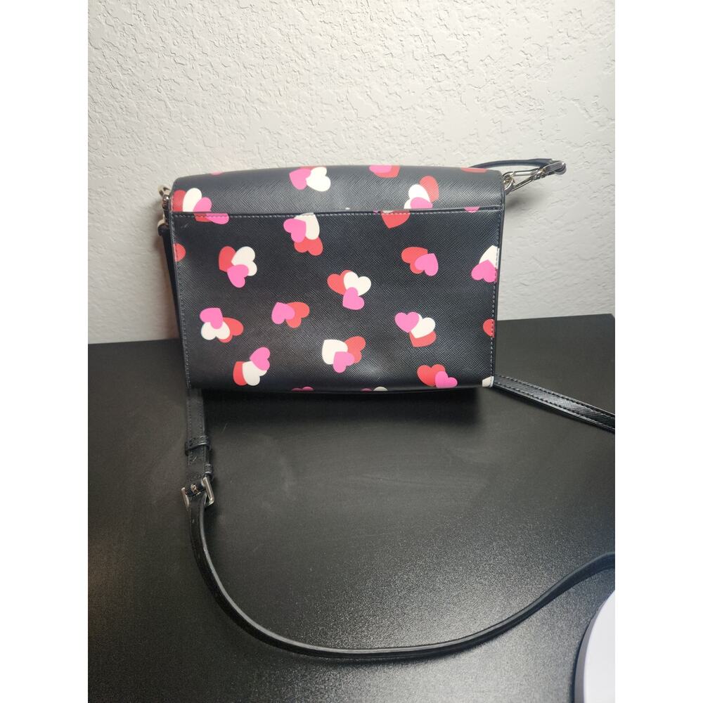 Kate Spade Carson Flutter Hearts Printed Convertible Crossbody Bag K6105 - Picture 4 of 8